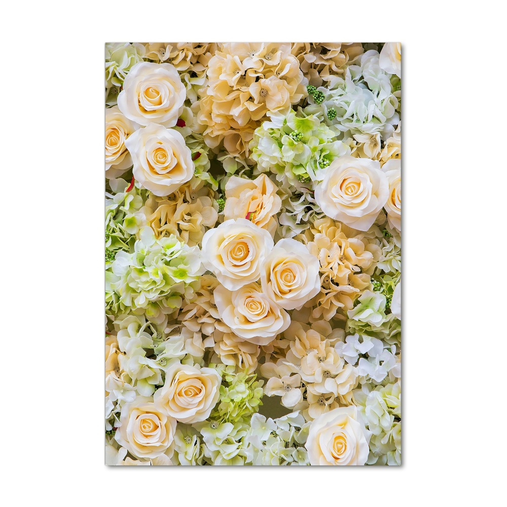 Vertikálny foto obraz akryl do obývačky Svadobné kvety
