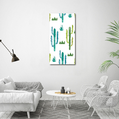 Vertikálny foto obraz akrylový na stenu Kaktusy