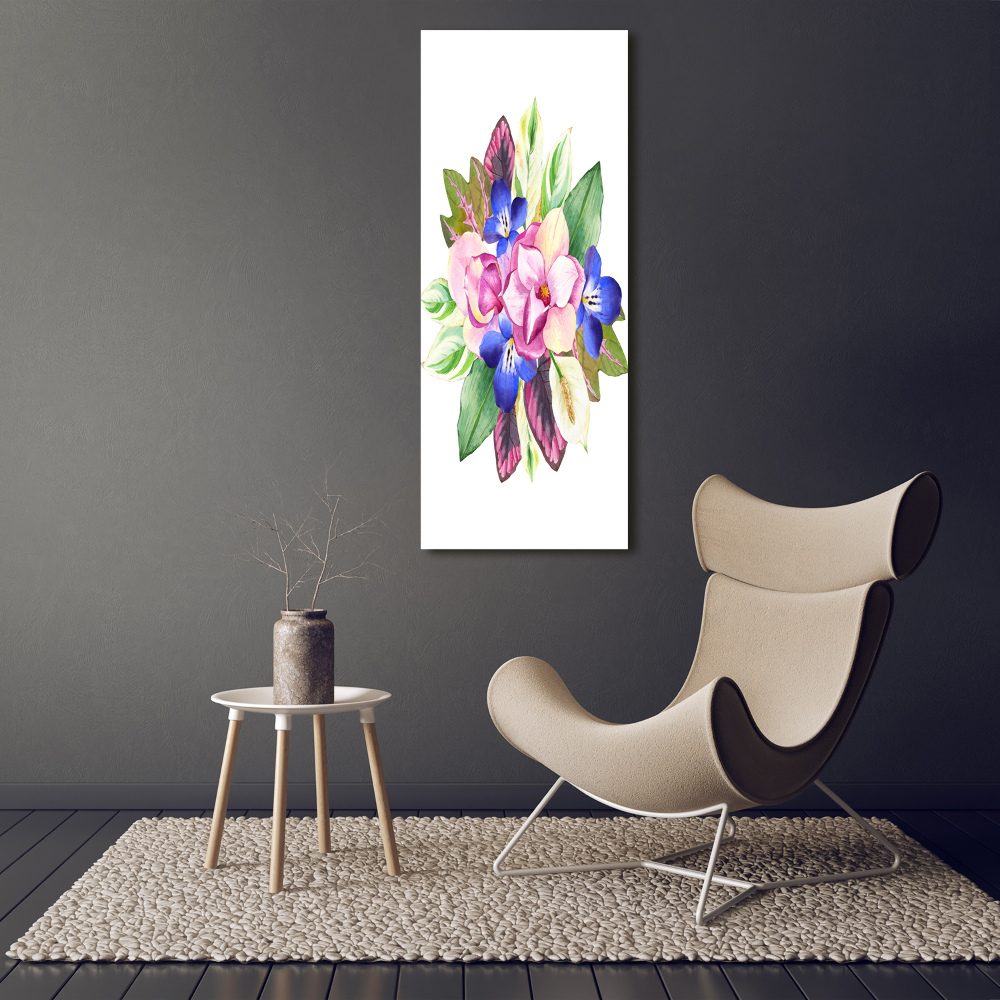 Vertikálny foto obraz akryl do obývačky Kytice kvetov