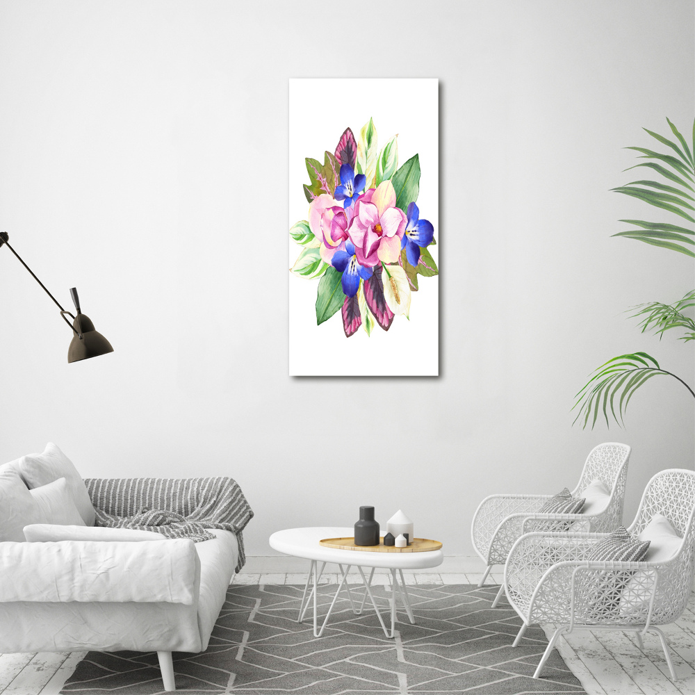 Vertikálny foto obraz akryl do obývačky Kytice kvetov