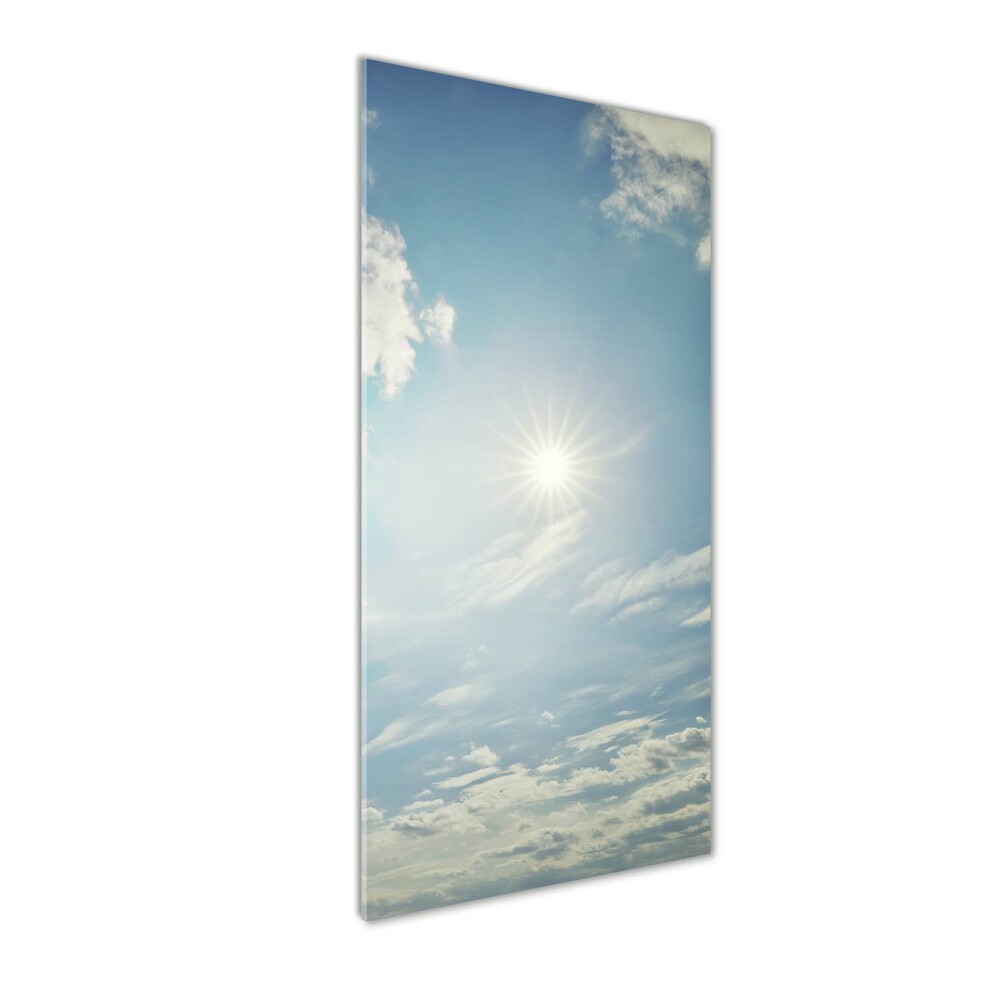 Vertikálny foto obraz akrylové sklo Slnko na nebi