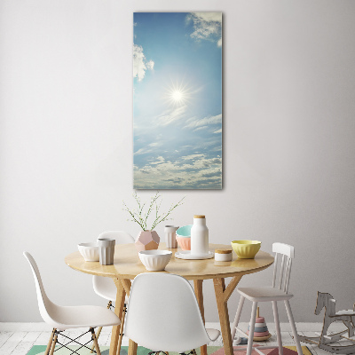 Vertikálny foto obraz akrylové sklo Slnko na nebi