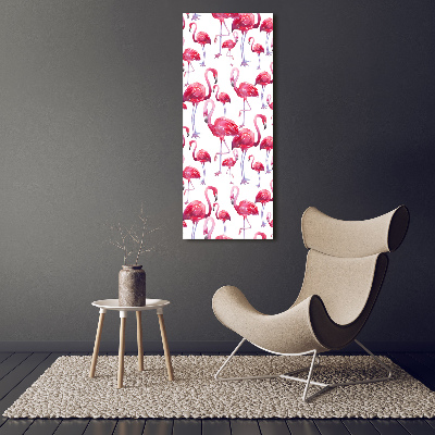Vertikálny foto obraz akrylový na stenu Plameniaky