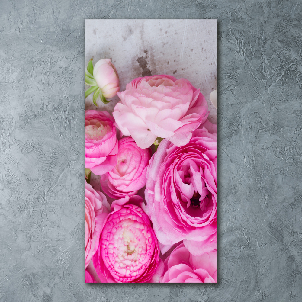 Vertikálny foto obraz akrylový do obývačky Ružový iskerník