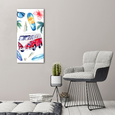 Vertikálny foto obraz akryl do obývačky Sada surfistov