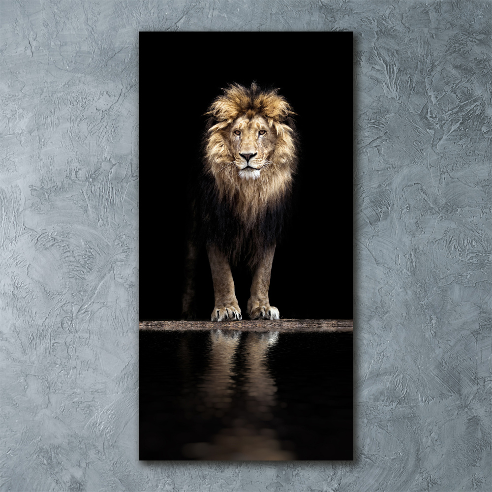 Vertikálny moderný akrylový fotoobraz Portrét leva