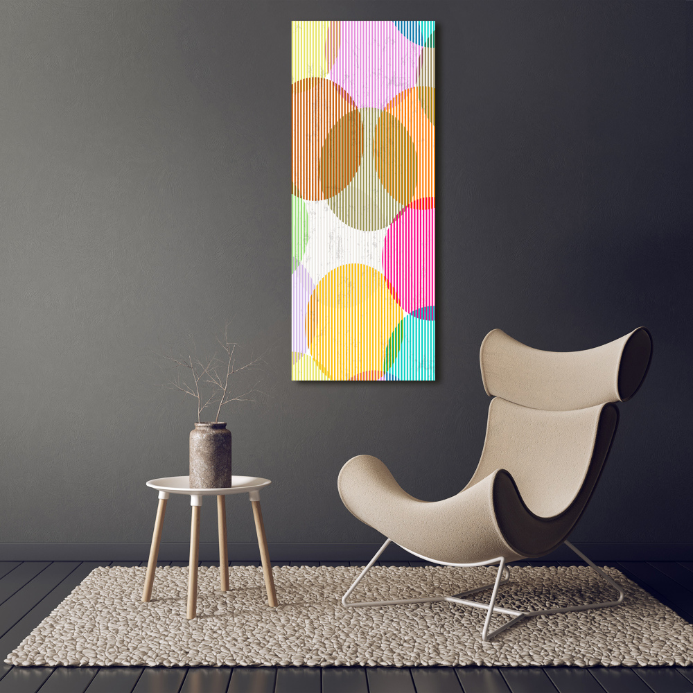 Vertikálny foto obraz akrylový do obývačky Farebná kolesá
