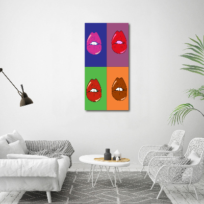 Vertikálny foto obraz akrylový do obývačky Farebná ústa