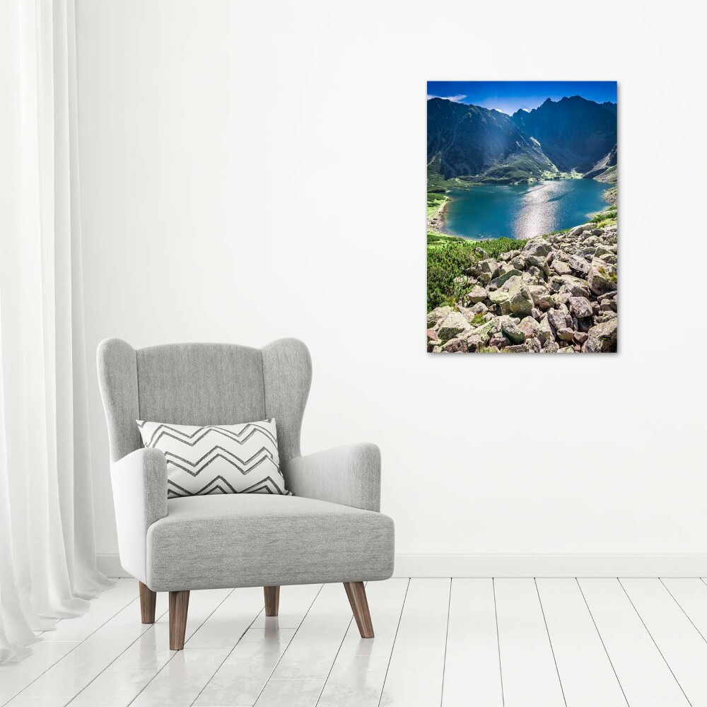 Vertikálny foto obraz akrylový Čierne jazero Tatry