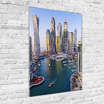 Vertikálny moderný akrylový fotoobraz Zátoka Dubaj