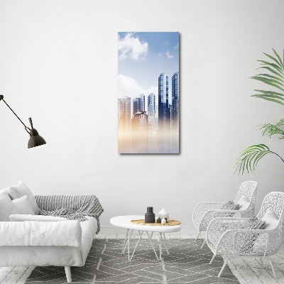 Vertikálny foto obraz akryl do obývačky Mrakodrapy
