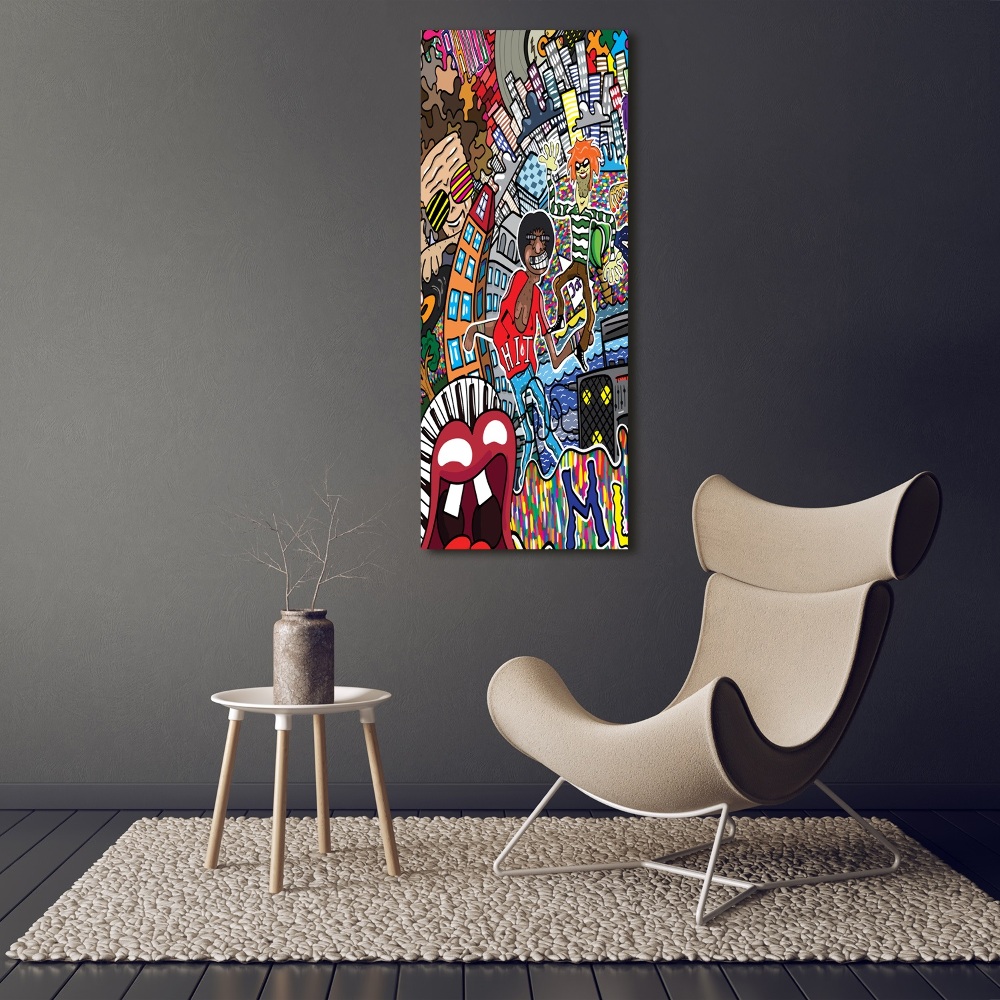 Vertikálny foto obraz akryl do obývačky Hudobné koláž