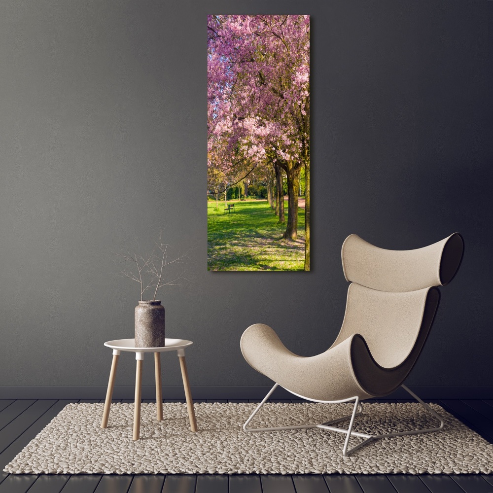 Vertikálny moderný akrylový fotoobraz Višne