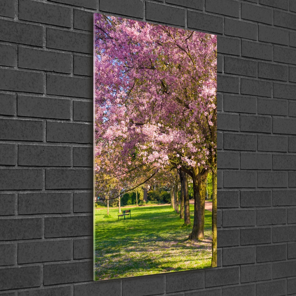 Vertikálny moderný akrylový fotoobraz Višne