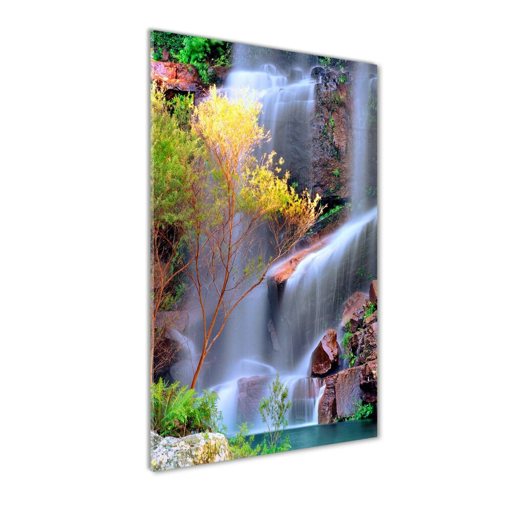 Vertikálny foto obraz akrylový na stenu Vodopád