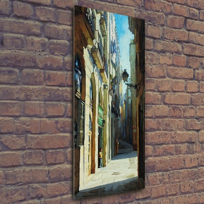 Vertikálny foto obraz akrylové sklo Ulica Barcelony