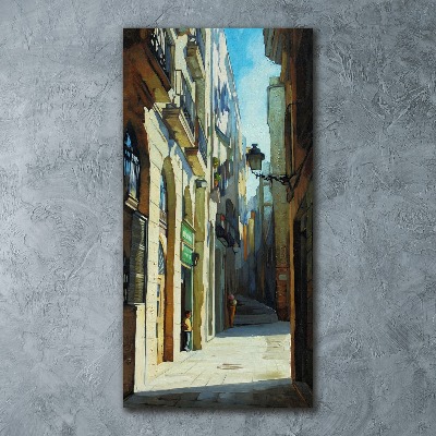 Vertikálny foto obraz akrylové sklo Ulica Barcelony
