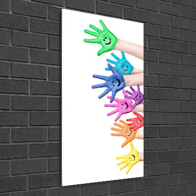 Vertikálny foto obraz akrylový Pomaľované dlane