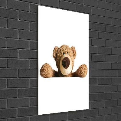 Vertikálny moderný akrylový fotoobraz Plyšový medvedík