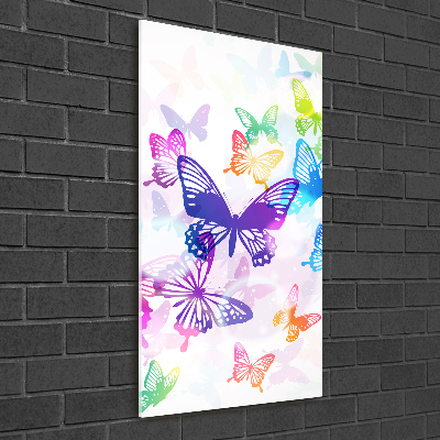 Vertikálny foto obraz akrylové sklo Farební motýle