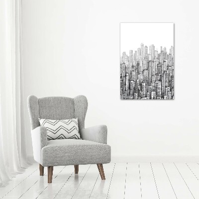 Vertikálny foto obraz akryl do obývačky Mrakodrapy