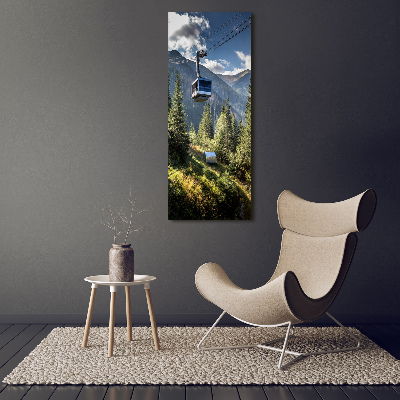 Vertikálny foto obraz akryl do obývačky Lanovka