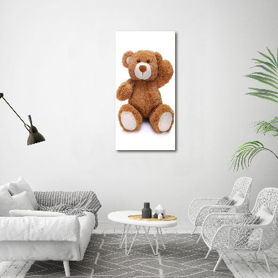 Vertikálny moderný akrylový fotoobraz Plyšový medvedík