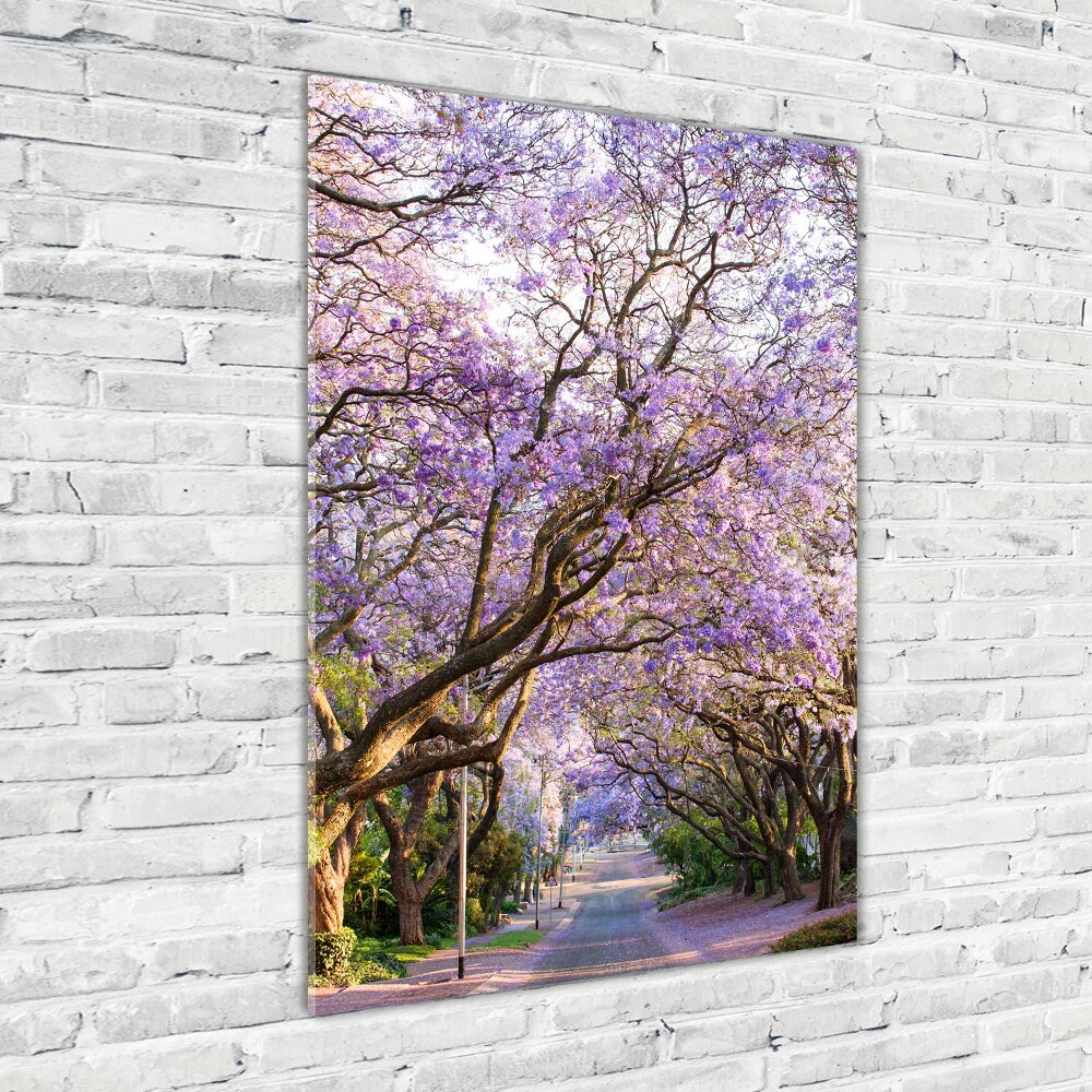 Vertikálny foto obraz akrylový Chodník stromy