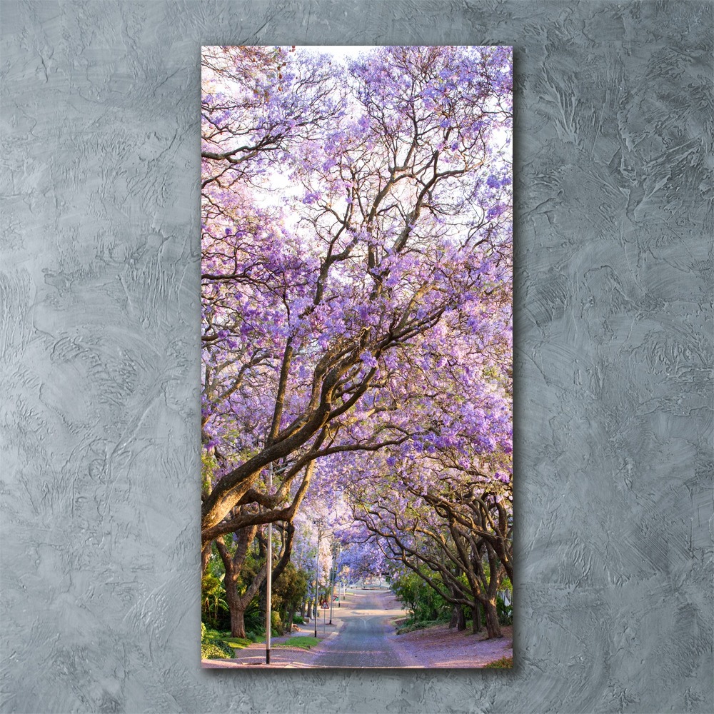 Vertikálny foto obraz akrylový Chodník stromy