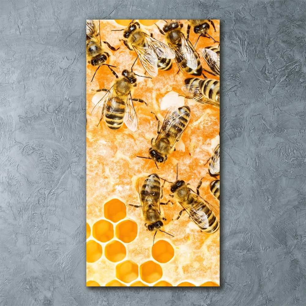 Vertikálny foto obraz akrylový Pracujúci včely