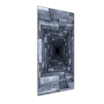 Vertikálny moderný foto-obraz akryl na stenu Tunel