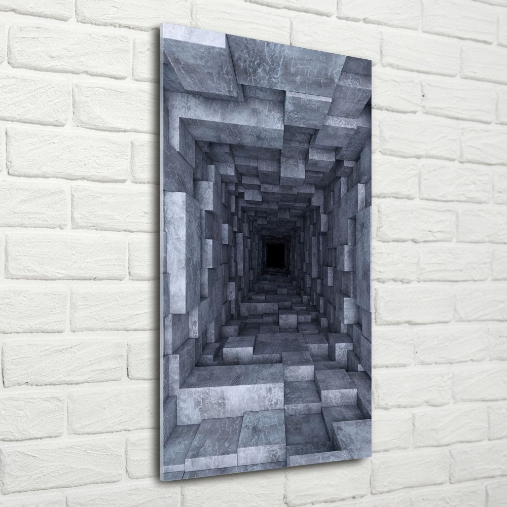 Vertikálny moderný foto-obraz akryl na stenu Tunel