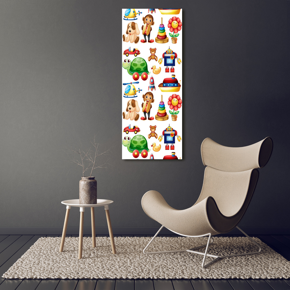 Vertikálny foto obraz akrylový na stenu Hračky