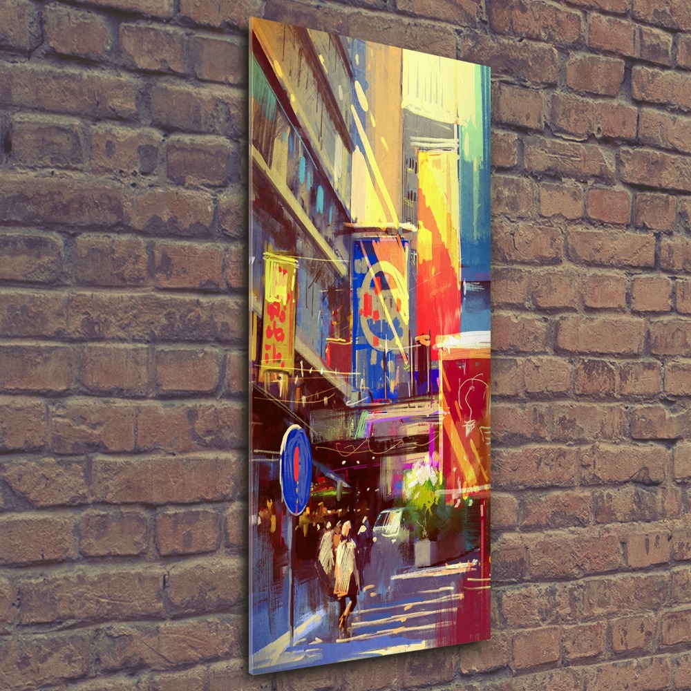 Vertikálny foto obraz akrylové sklo Farebné mesto