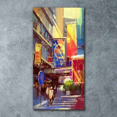 Vertikálny foto obraz akrylové sklo Farebné mesto