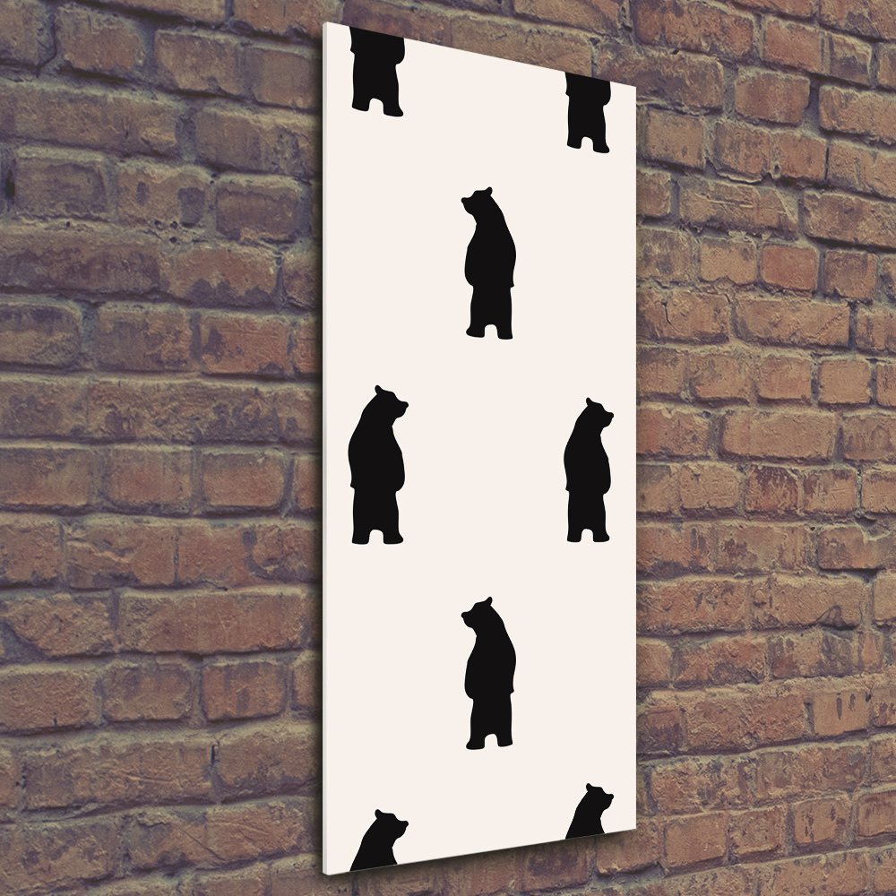 Vertikálny moderný akrylový fotoobraz Medvedi