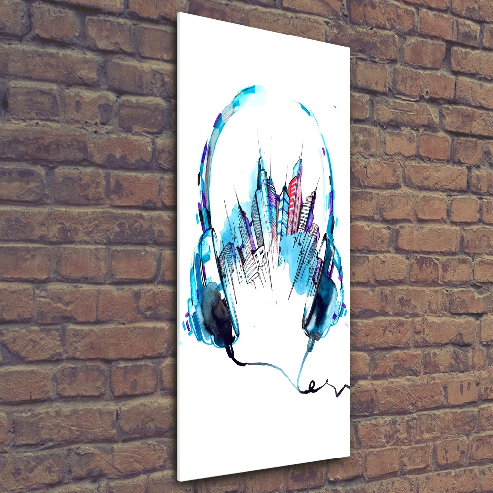 Vertikálny foto obraz akrylový do obývačky Muzika mesta