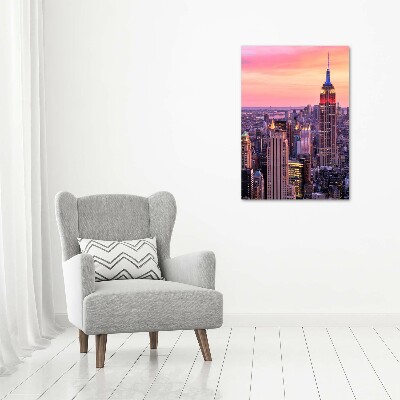 Vertikálny foto obraz akrylový New York západ slnka