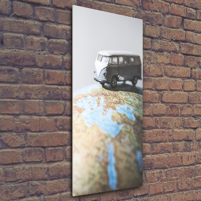 Vertikálny foto obraz akrylové sklo Dodávka na glóbusu