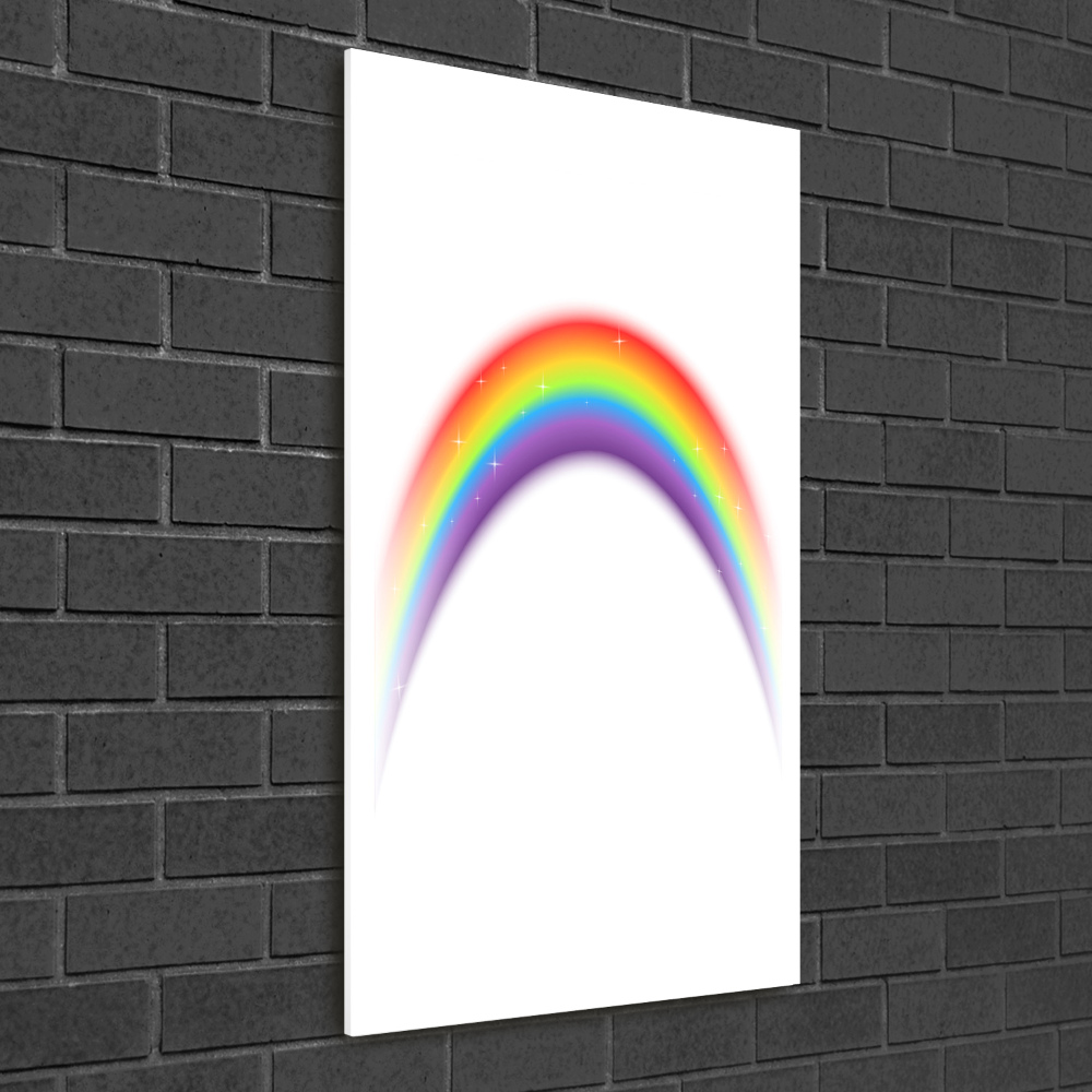 Vertikálny moderný foto-obraz akryl na stenu Dúha