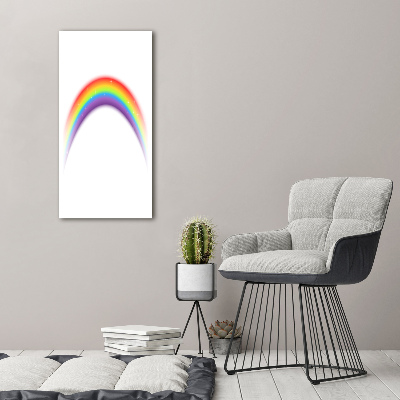 Vertikálny moderný foto-obraz akryl na stenu Dúha