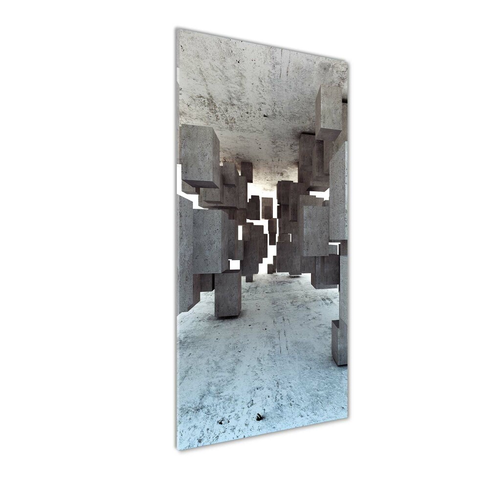 Vertikálny foto obraz akrylový Kocky v betóne