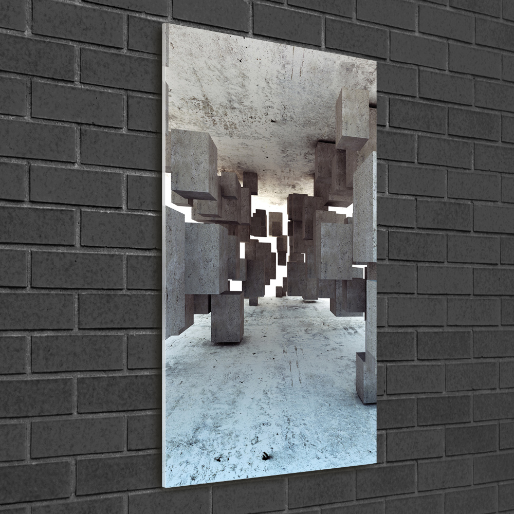 Vertikálny foto obraz akrylový Kocky v betóne