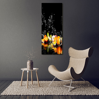 Vertikálny moderný foto-obraz akryl na stenu Ovocie