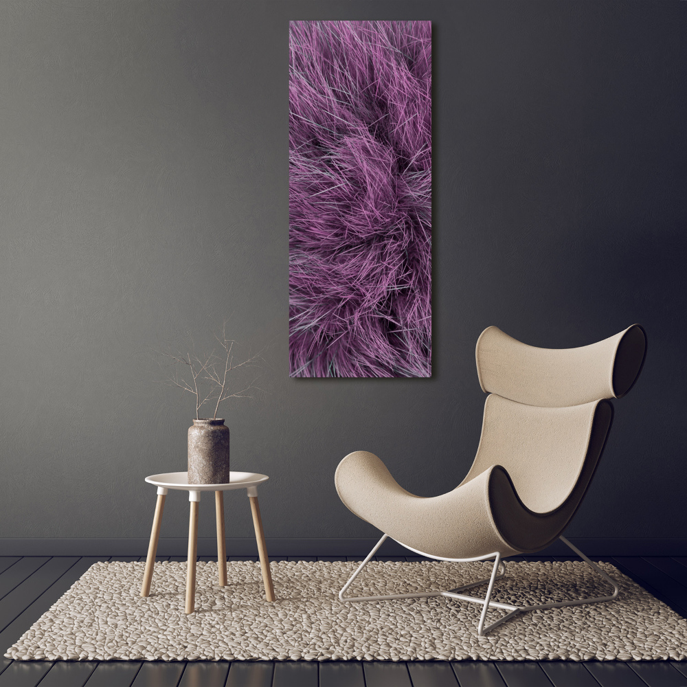 Vertikálny moderný akrylový fotoobraz Ružový kožuch