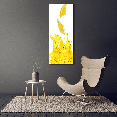 Vertikálny foto obraz akrylový do obývačky Citrónová šťava