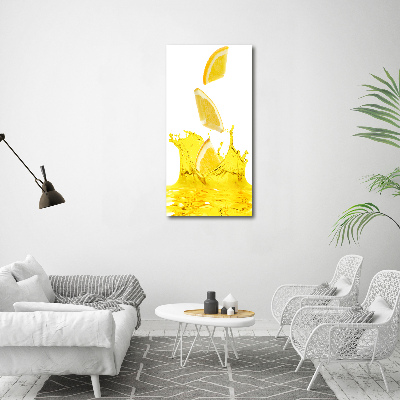 Vertikálny foto obraz akrylový do obývačky Citrónová šťava