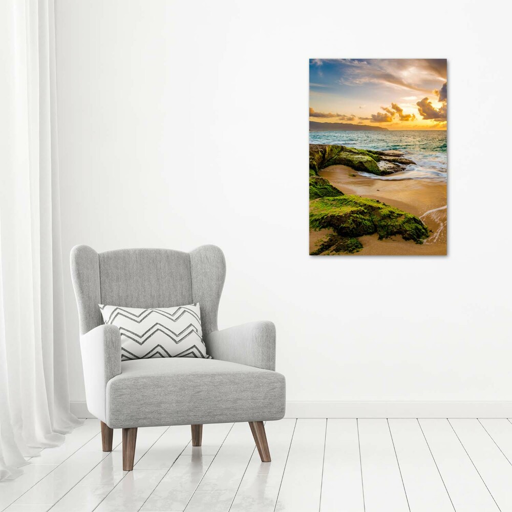 Vertikálny foto obraz akrylový Západ slnka mora