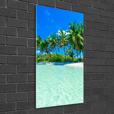 Vertikálny foto obraz akrylové sklo Tropická pláž