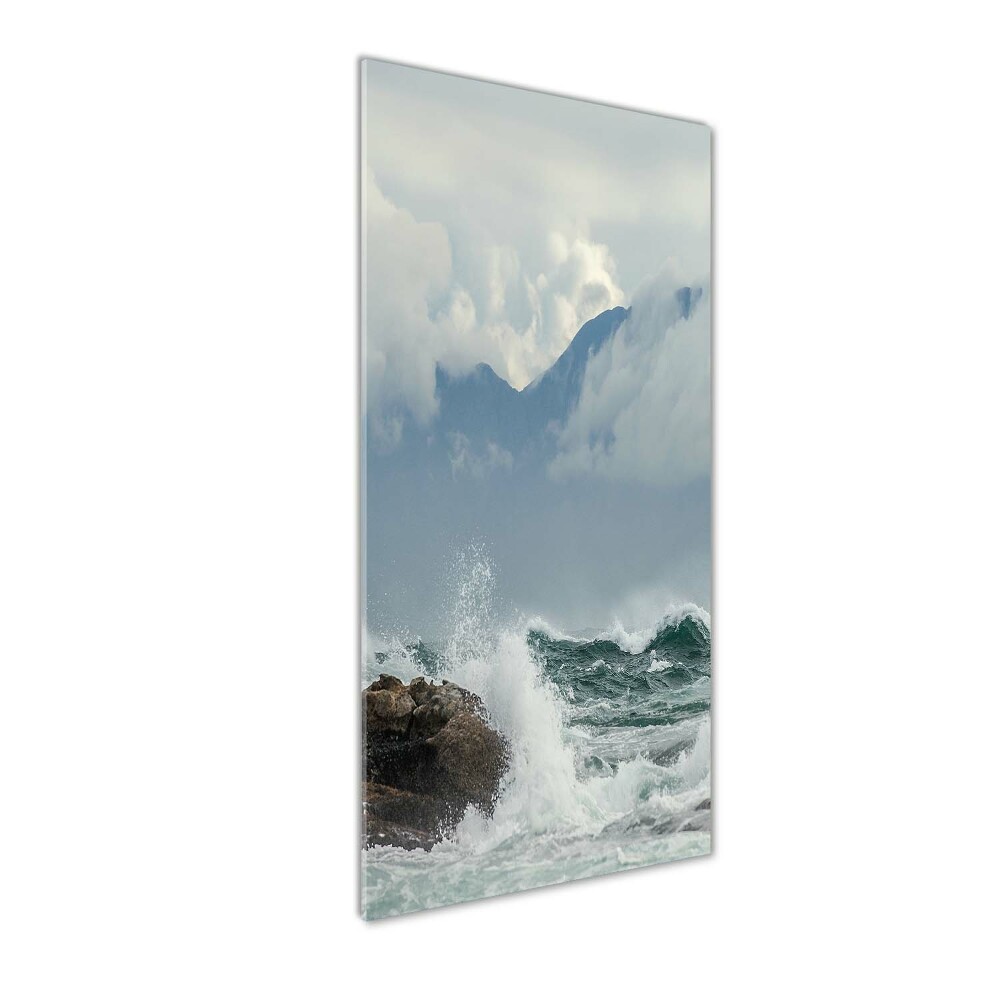 Vertikálny foto obraz akrylové sklo Rozbúrené more